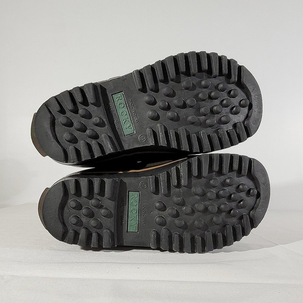 ROCKY Men's US 9 Polartec Insulated Duck Boots Leather & Rubber Muck Work Boots - Picture 10 of 11